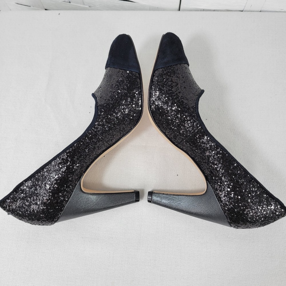 Plenty by Tracy Reese Ramona Glitter and Suede Cap Toe Pumps Heels  size 8 - Picture 4 of 11